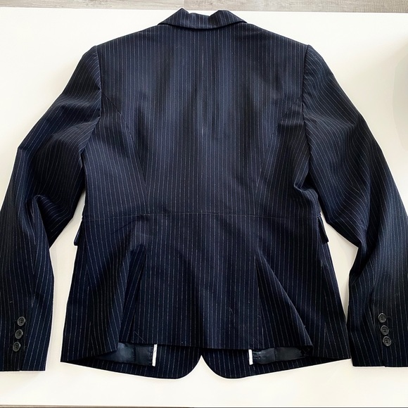 Women’s New Navy Pinstriped Blazer - Picture 5 of 9